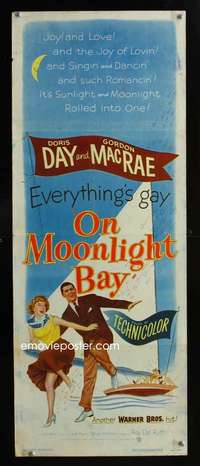 f436 ON MOONLIGHT BAY insert movie poster '51 Doris Day,Gordon MacRae