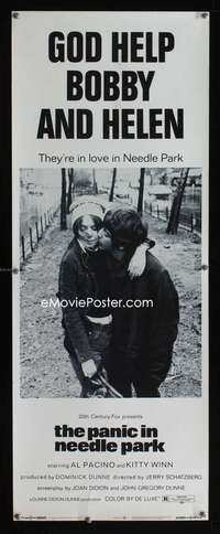 f450 PANIC IN NEEDLE PARK insert movie poster '71 Al Pacino, drugs!