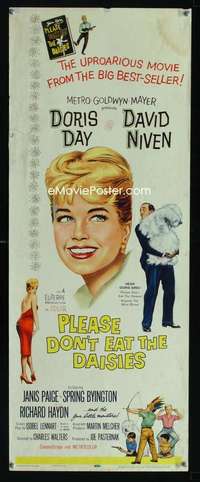 f466 PLEASE DON'T EAT THE DAISIES insert movie poster '60 Doris Day