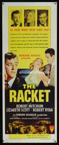 f479 RACKET insert movie poster '51 Lizabeth Scott, Robert Mitchum
