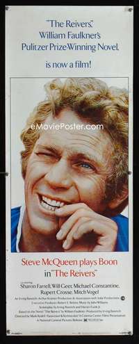f492 REIVERS insert movie poster '70 rascally Steve McQueen!