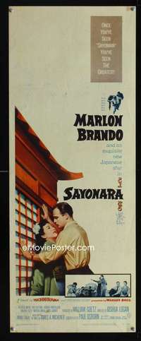 f512 SAYONARA insert movie poster '57 Marlon Brando, Miiko Taka