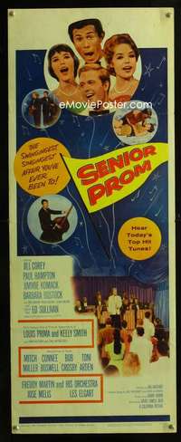 f517 SENIOR PROM insert movie poster '58 Louis Prima, Tom Laughlin
