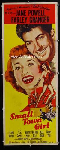 f537 SMALL TOWN GIRL insert movie poster '53 Jane Powell, Granger