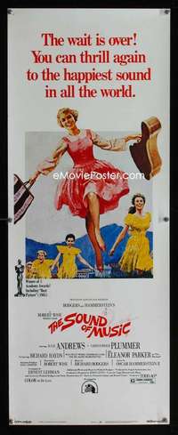 f547 SOUND OF MUSIC insert movie poster R73 classic Julie Andrews!