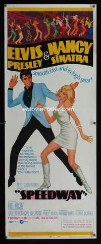 f553 SPEEDWAY insert movie poster '68 Elvis Presley, Nancy Sinatra