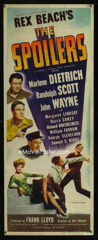 f555 SPOILERS insert movie poster '42 Marlene Dietrich, John Wayne