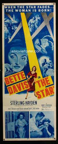 f562 STAR insert movie poster '53 Bette Davis, Sterling Hayden