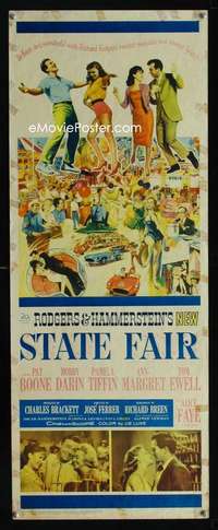 f563 STATE FAIR insert movie poster '62 Alice Faye, Pat Boone