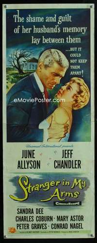 f567 STRANGER IN MY ARMS insert movie poster '59 June Allyson