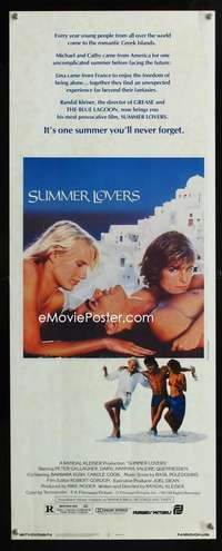 f569 SUMMER LOVERS insert movie poster '82 Greece, sexy Daryl Hannah!