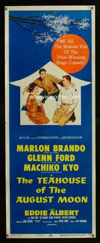 f581 TEAHOUSE OF THE AUGUST MOON insert movie poster '56 Marlon Brando