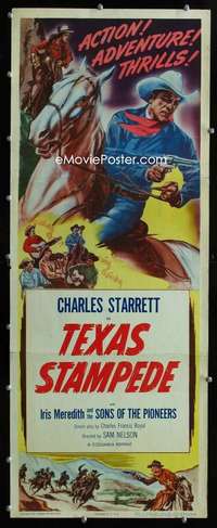 f589 CHARLES STARRETT stock insert '52 art of Charles Starrett by Glenn Cravath, Texas Stampede