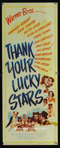 f590 THANK YOUR LUCKY STARS insert movie poster '43 all-star cast!