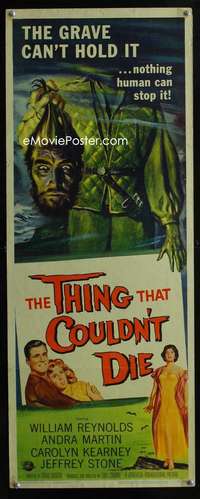 f594 THING THAT COULDN'T DIE insert movie poster '58 Universal horror!