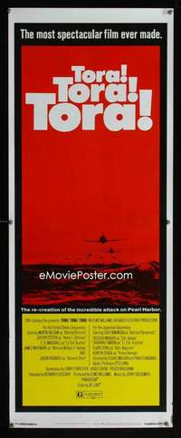 f608 TORA TORA TORA insert movie poster '70 Pearl Harbor re-creation!