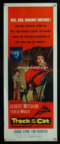 f612 TRACK OF THE CAT insert movie poster '54 cowboy Robert Mitchum!