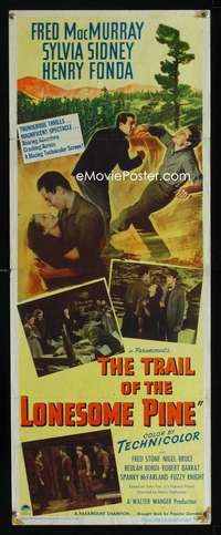 f614 TRAIL OF THE LONESOME PINE insert movie poster R49 Henry Fonda
