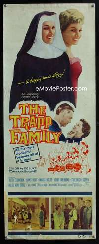 f616 TRAPP FAMILY insert movie poster '60 real life Sound of Music!