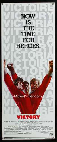 f628 VICTORY insert movie poster '81 soccer, Stallone, Pele