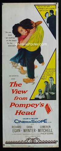 f629 VIEW FROM POMPEY'S HEAD insert movie poster '55 pass for white!