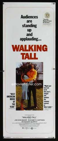 f639 WALKING TALL style C insert movie poster '73 Joe Don Baker