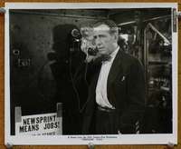 g036 DEADLINE-USA 8x10 movie still '52 Humphrey Bogart on phone!