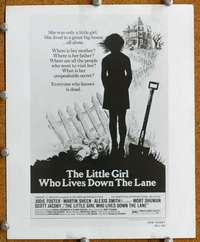 g111 LITTLE GIRL WHO LIVES DOWN THE LANE 8x10 movie still '77 art!
