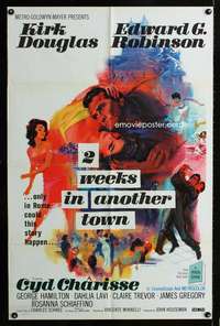 h025 2 WEEKS IN ANOTHER TOWN one-sheet movie poster '62 Douglas, Charisse