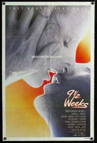 h032 9 1/2 WEEKS one-sheet movie poster '86 Mickey Rourke, Kim Basinger