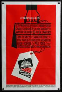 h035 ADVISE & CONSENT one-sheet movie poster '62 classic Saul Bass artwork!