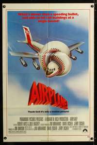 h038 AIRPLANE one-sheet movie poster '80 Lloyd Bridges, Leslie Nielsen