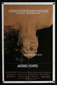 h046 ALTERED STATES one-sheet movie poster '80 William Hurt, Chayefsky