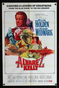 h047 ALVAREZ KELLY one-sheet movie poster '66 William Holden, Widmark
