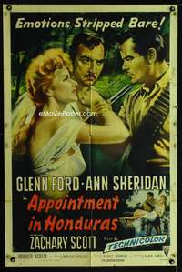 h056 APPOINTMENT IN HONDURAS one-sheet movie poster '53 sexy Ann Sheridan!