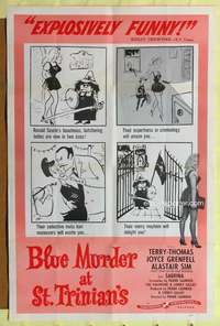 h088 BLUE MURDER AT ST TRINIAN'S one-sheet movie poster '57 sexy Sabrina!