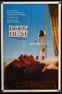 h090 BODY HEAT one-sheet movie poster '81 William Hurt, Kathleen Turner