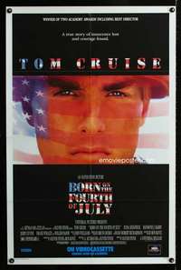 h092 BORN ON THE FOURTH OF JULY video one-sheet movie poster '89 Tom Cruise