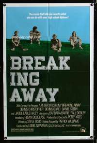 h095 BREAKING AWAY one-sheet movie poster '79 Dennis Christopher, Quaid
