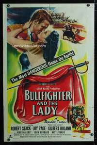 h102 BULLFIGHTER & THE LADY one-sheet movie poster '51 Budd Boetticher