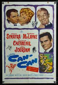 h105 CAN-CAN one-sheet movie poster '60 Frank Sinatra, Shirley MacLaine