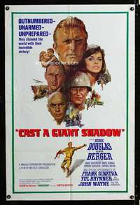 h107 CAST A GIANT SHADOW one-sheet movie poster '66 Kirk Douglas,John Wayne