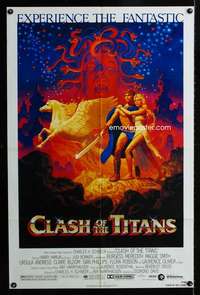 h115 CLASH OF THE TITANS one-sheet movie poster '81 Hildebrandt art!