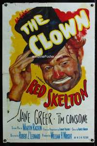 h121 CLOWN one-sheet movie poster '53 great Red Skelton portrait!