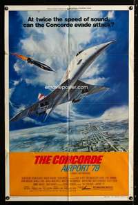 h131 CONCORDE: AIRPORT '79 style B one-sheet movie poster '79 Robert Wagner