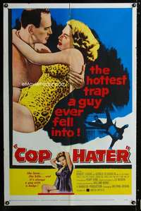 h137 COP HATER one-sheet movie poster '58 Ed McBain gritty film noir!