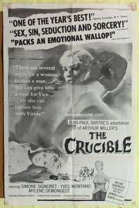 h146 CRUCIBLE one-sheet movie poster '57 Simone Signoret, Arthur Miller