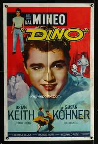 h161 DINO one-sheet movie poster '57 Sal Mineo, Brian Keith, Kohner