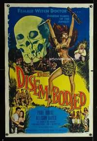 h163 DISEMBODIED one-sheet movie poster '57 super sexy Allison Hayes!