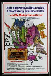 h167 DOCTOR BUTCHER MD one-sheet movie poster '81 Medical Deviate, Italian